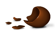 Uovo di cioccolato mangiato